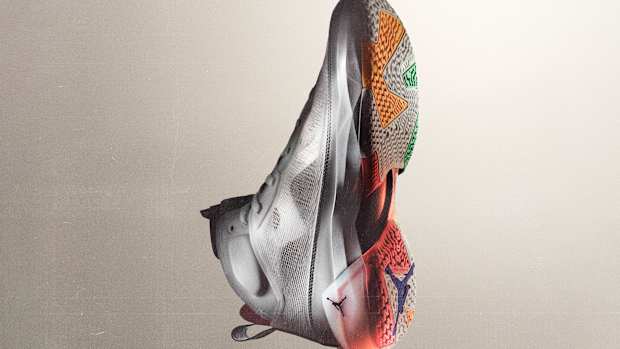 Air Jordan 37 'Hare' colorway.